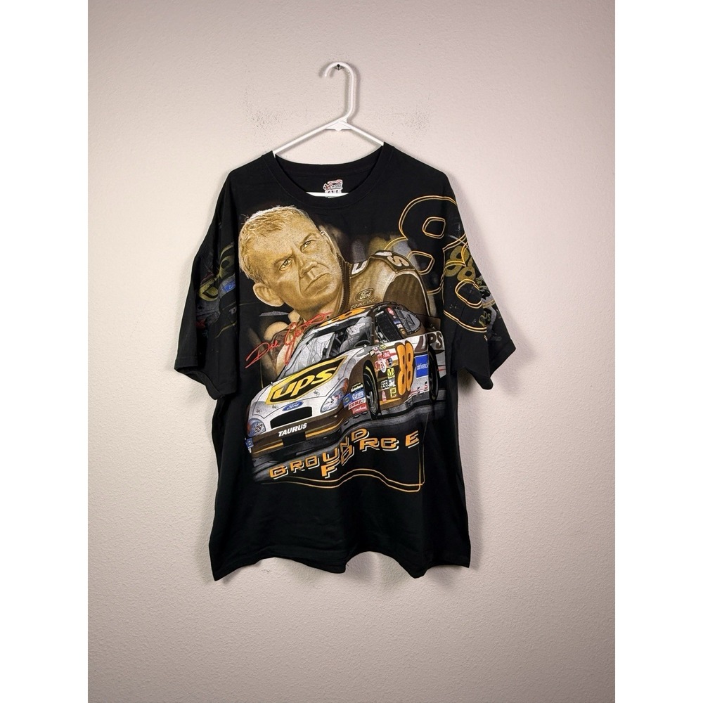 NASCAR AOP T Shirt Chase Authentics Dale Jarrett 88 UPS Ground Force Vtg 2XL